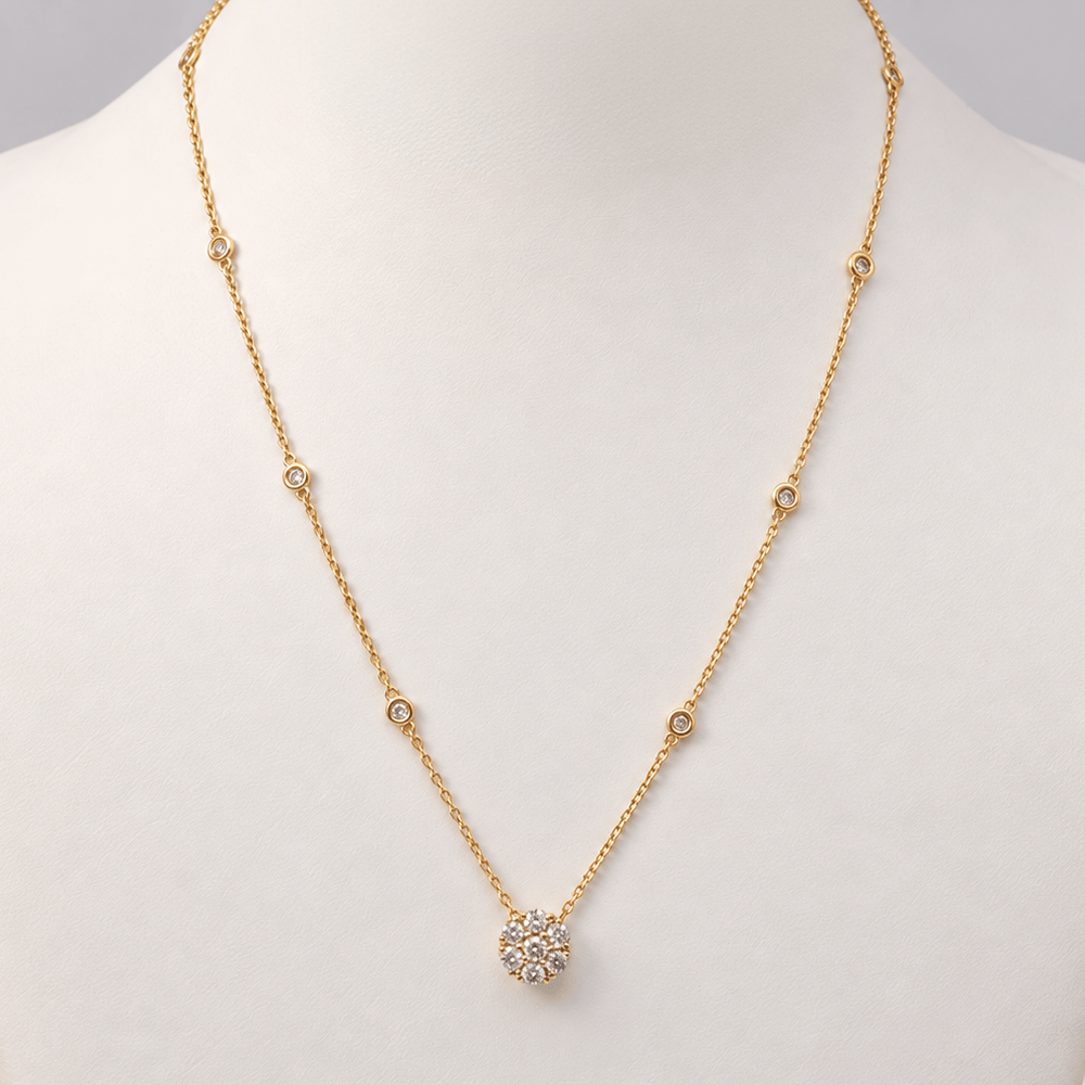 14K Yellow Gold Diamond Cluster Pendant Necklace
Gold & Silver Pawn Shop