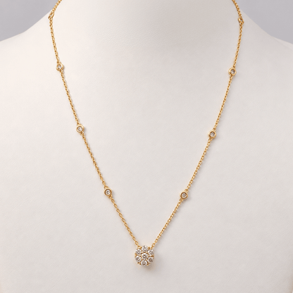 14K Yellow Gold Diamond Cluster Pendant Necklace
Gold & Silver Pawn Shop