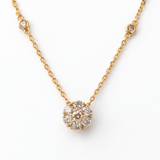 14K Yellow Gold Diamond Cluster Pendant Necklace
Gold & Silver Pawn Shop