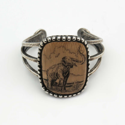 Vintage Elephant Cuff Bracelet ZOOM 