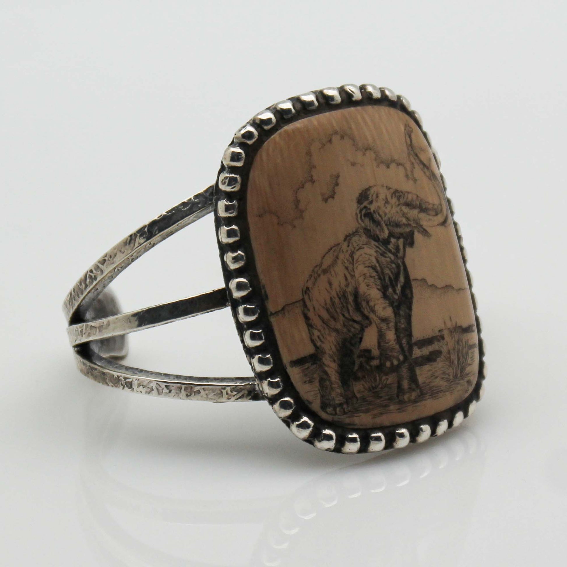 Vintage Elephant Cuff Bracelet Right