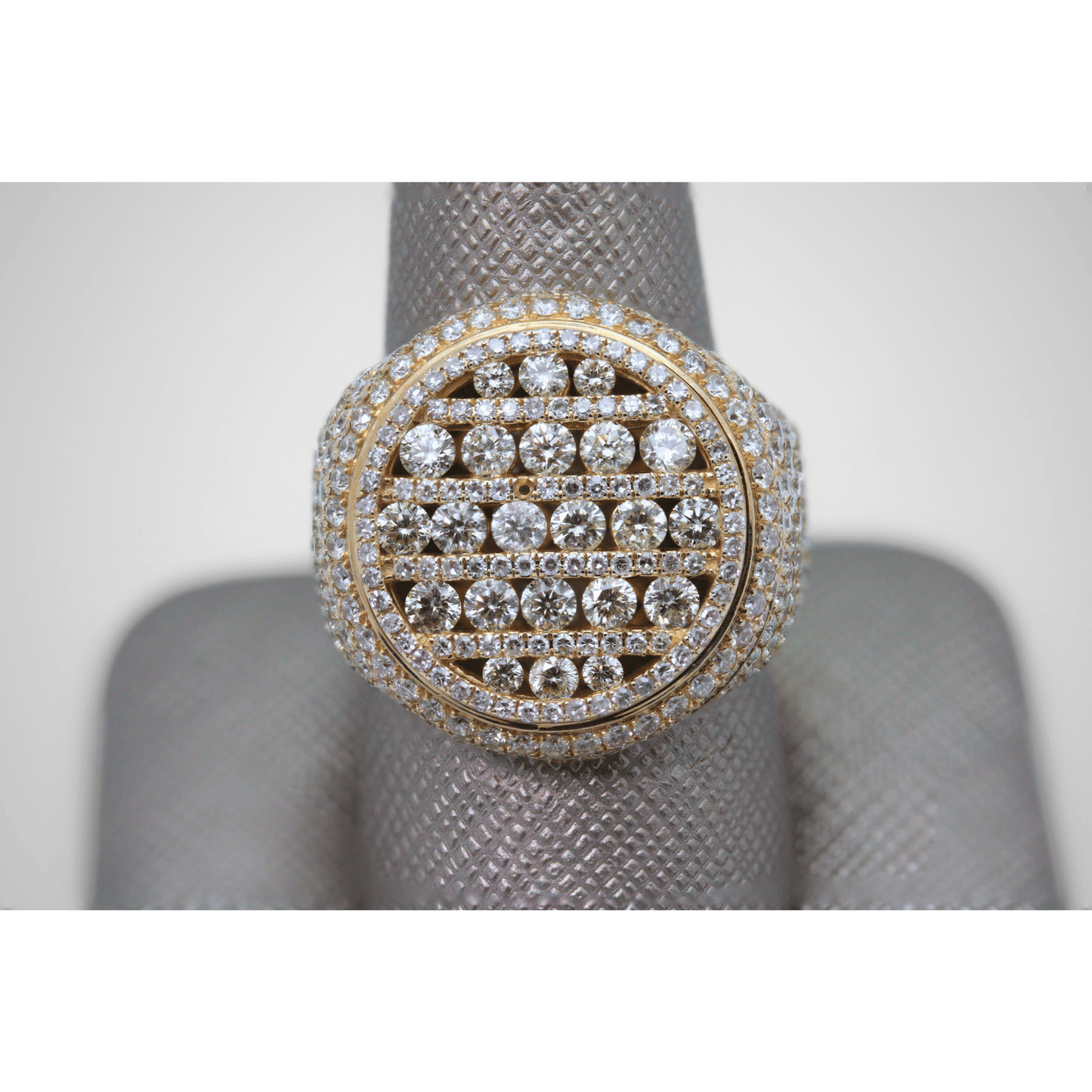 10K Diamond Cluster Men's Ring