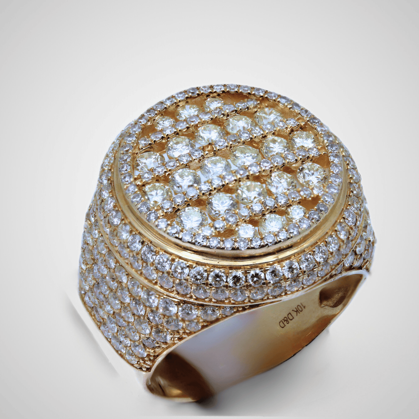 10K Diamond Cluster Men's Ring