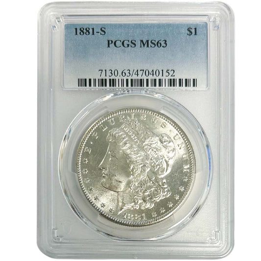 1881-S Morgan Silver Dollar PCGS MS63 Thumbnail