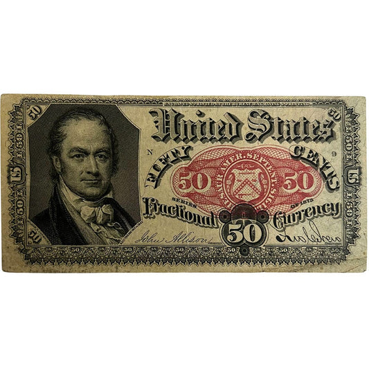 1875 United States 50 Cent Fractional Currency Note Thumbnail