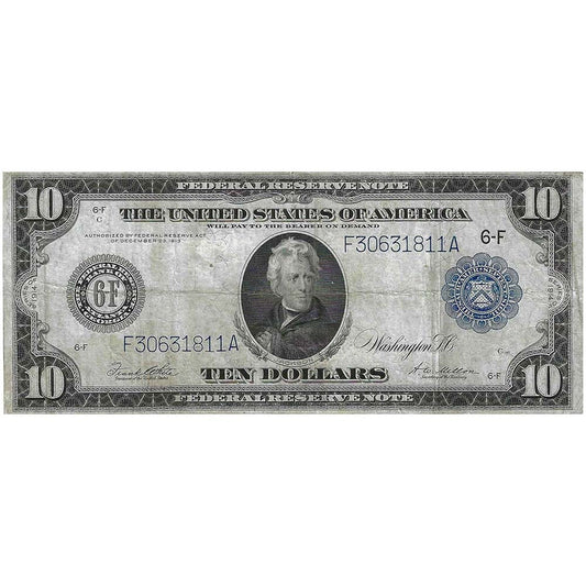 1913 $10 Federal Reserve Bank of Atlanta Bill Thumbnail