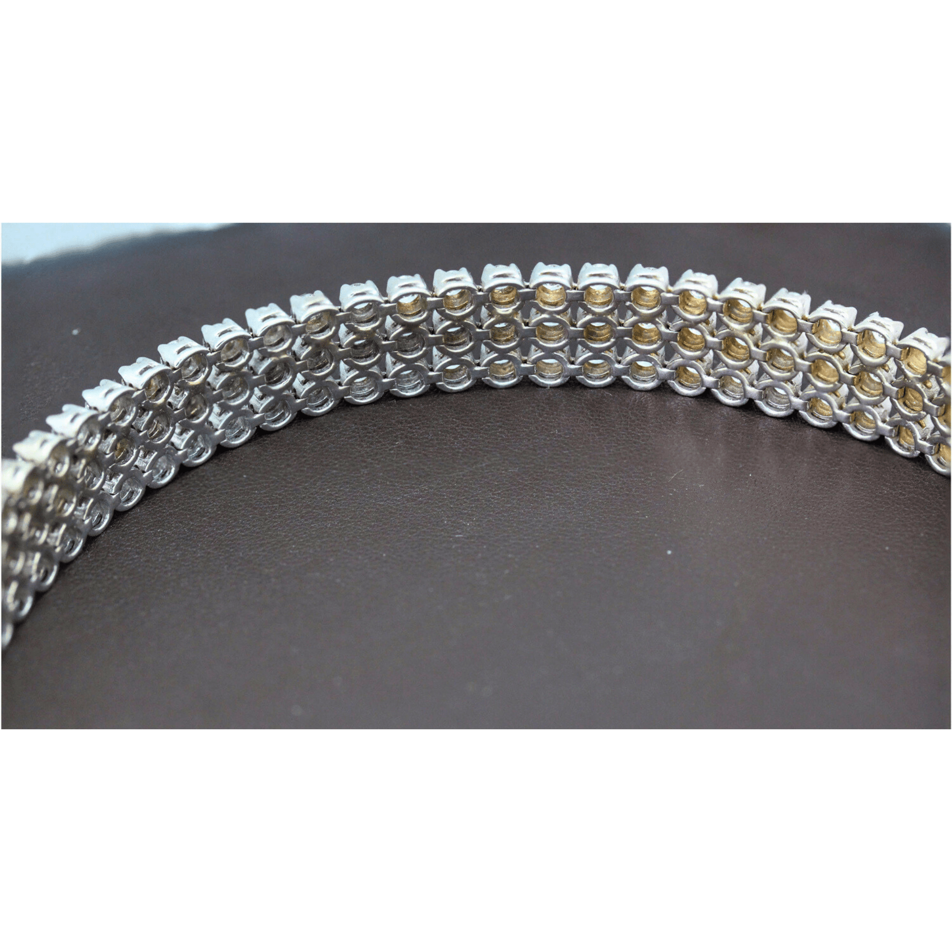 14K YG 10 CTW Tennis Bracelet Inside Bracelet View