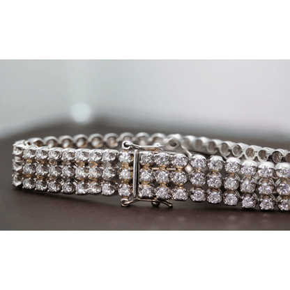 14K YG 10 CTW Tennis Bracelet Clasp View