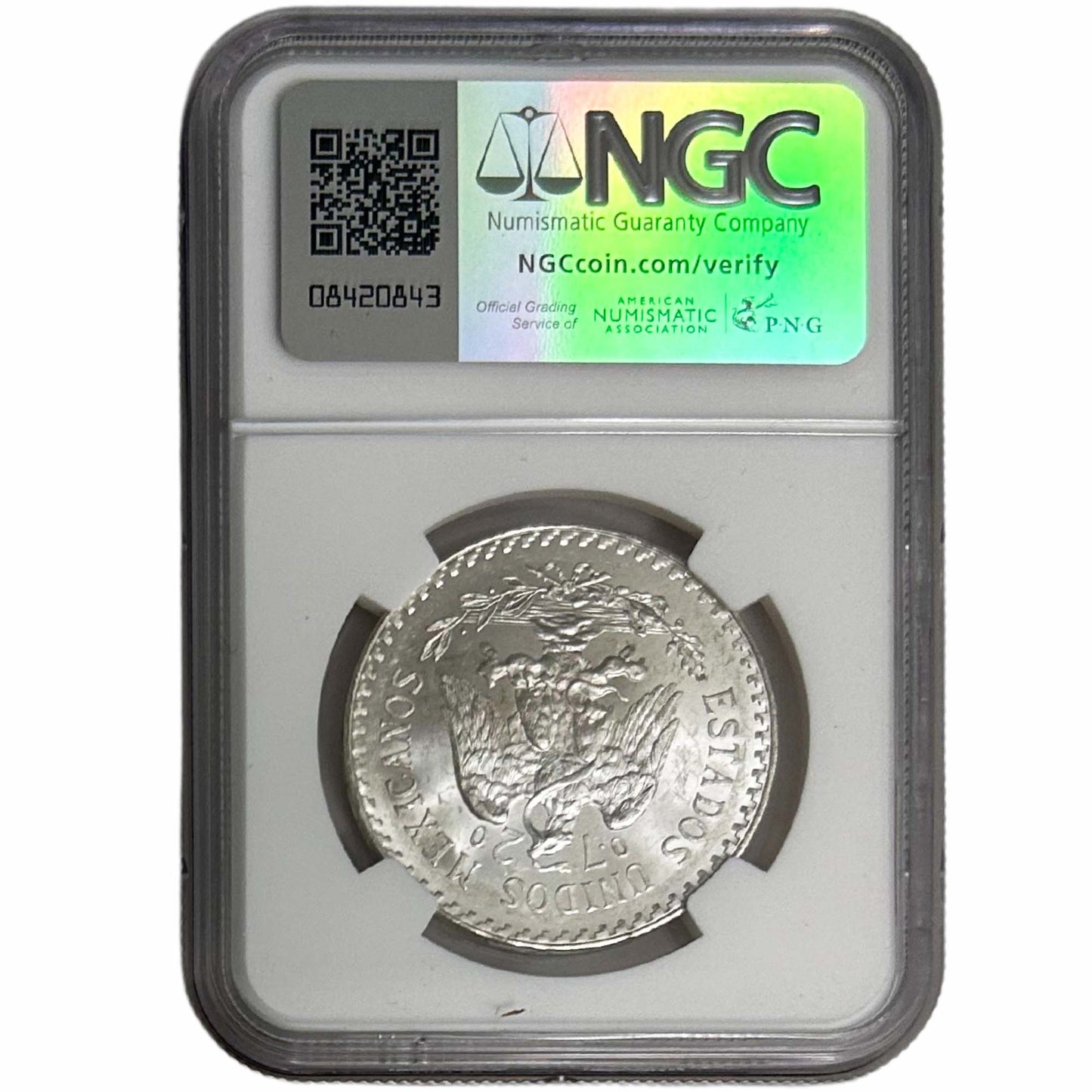 1932M Mexico Peso MS 65 Graded NGC Back