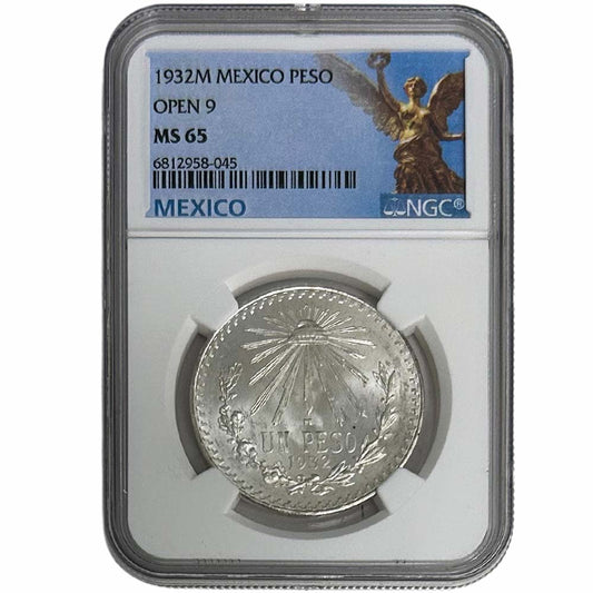 1932M Mexico Peso MS 65 Graded NGC Thumbnail