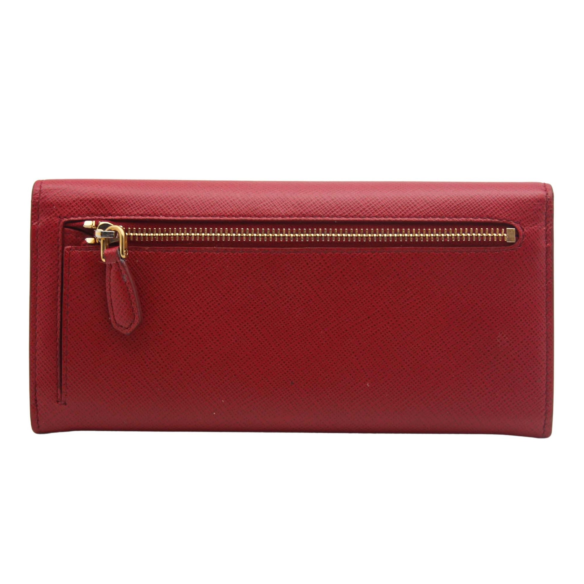 Prada Milano Red Wallet Back