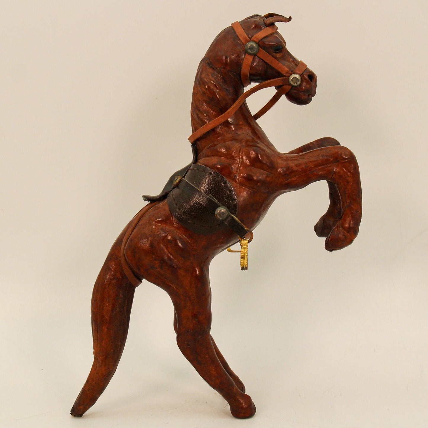 Folk Art Sculpture Leather Horse Right