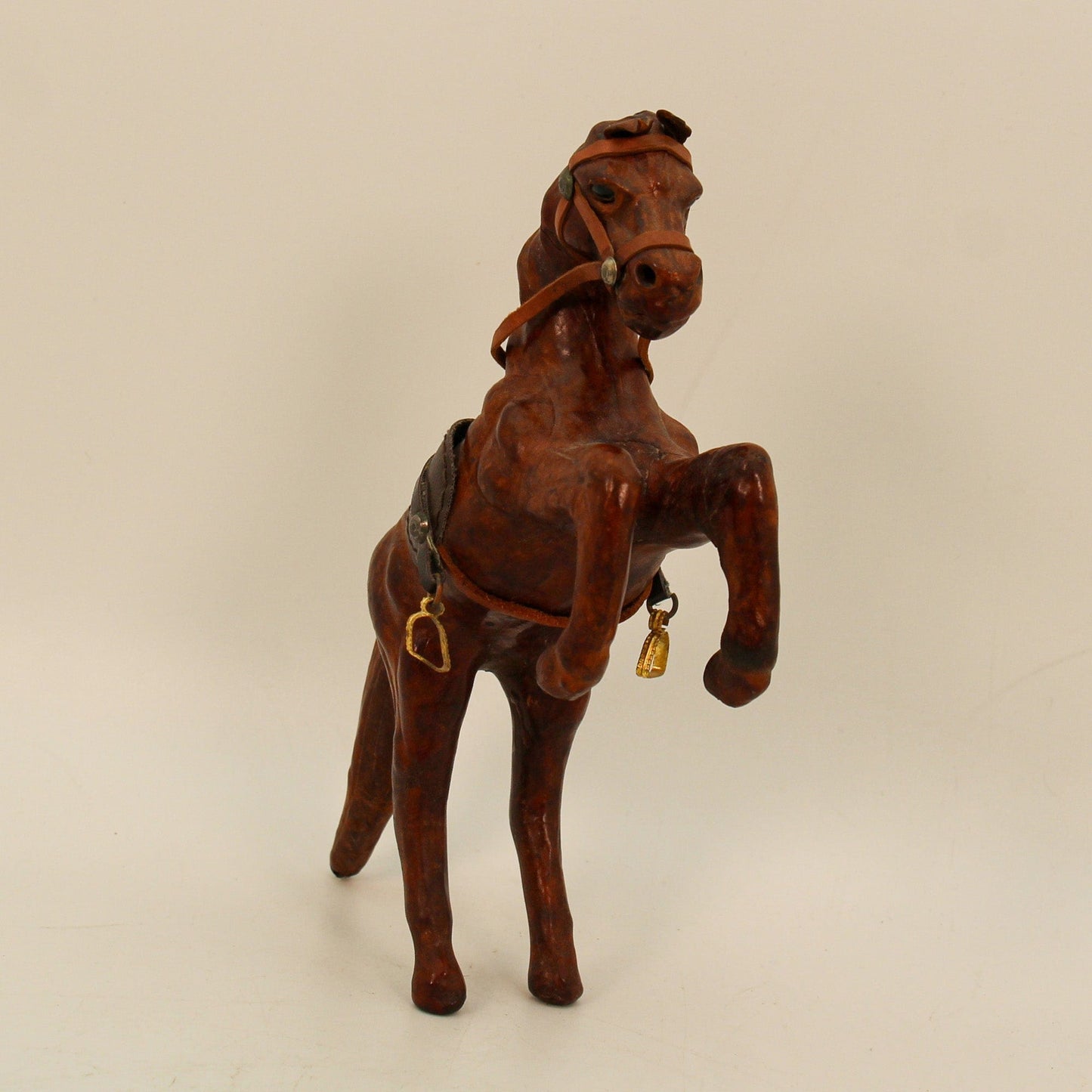 Folk Art Sculpture Leather Horse Side View