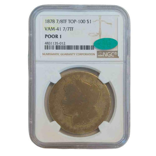 1878 7/8TF TOP-100 $1 VAM-41 7/7TF Poor 1 NGC Thumbnail