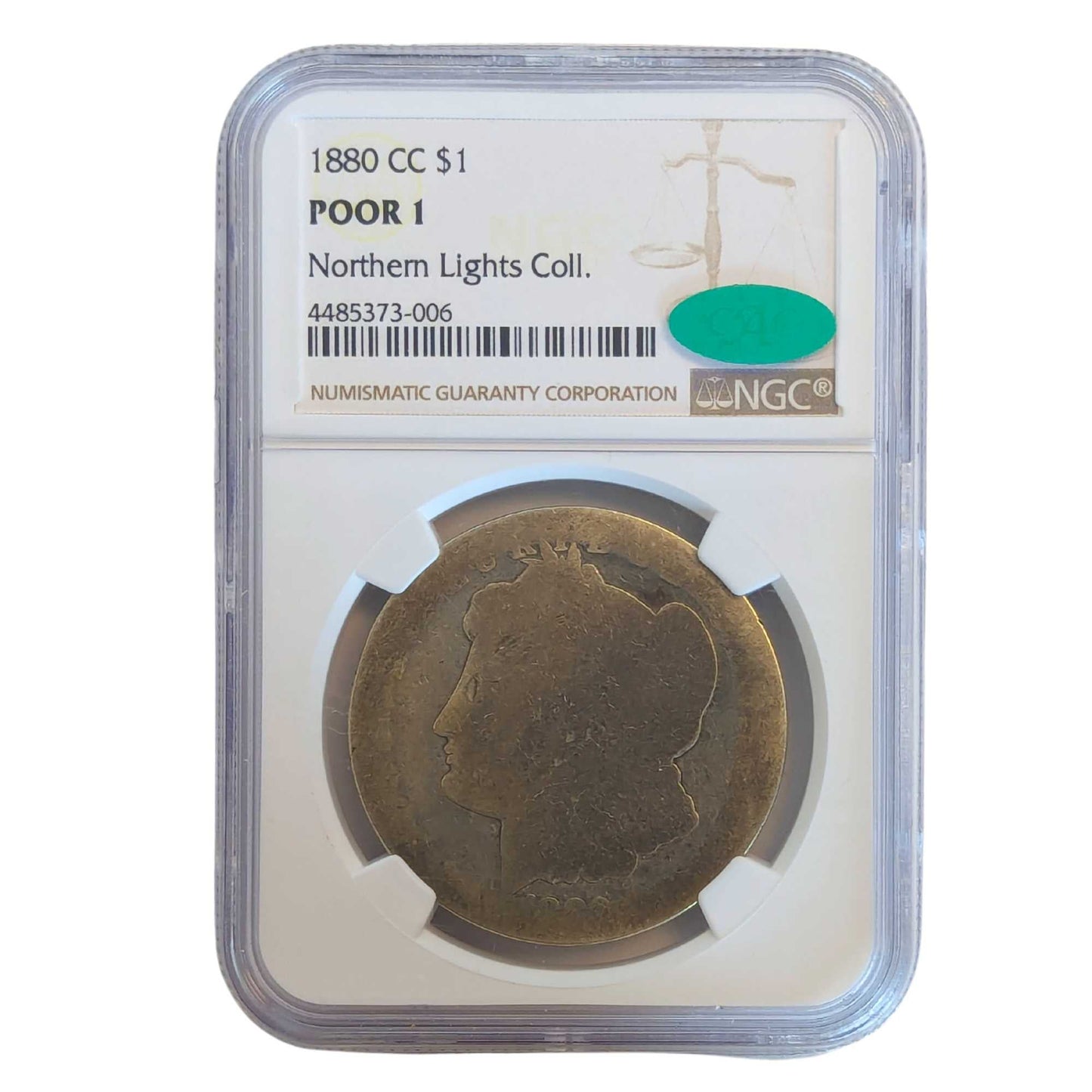1880 CC Morgan $1 Poor 1