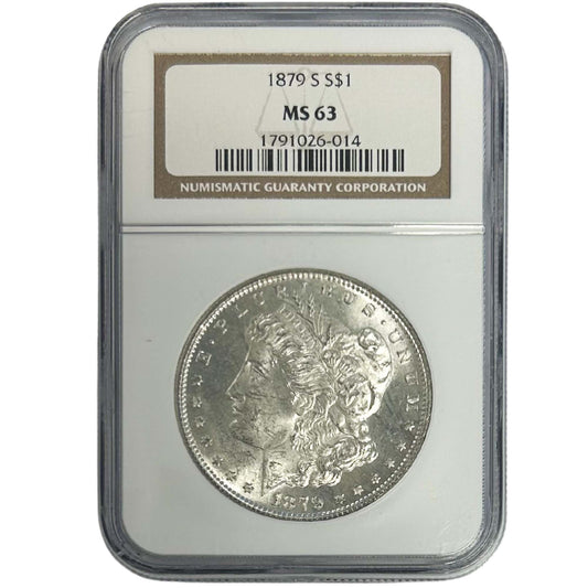 1879 S Morgan Silver Dollar NGCS MS63 Thumbnail