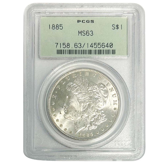 1885 Morgan Silver Dollar PCGS MS63 Thumbnail 