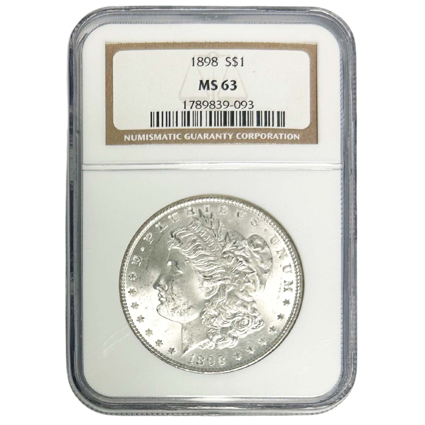 1898 Morgan Silver Dollar NGC MS63 ZOOM