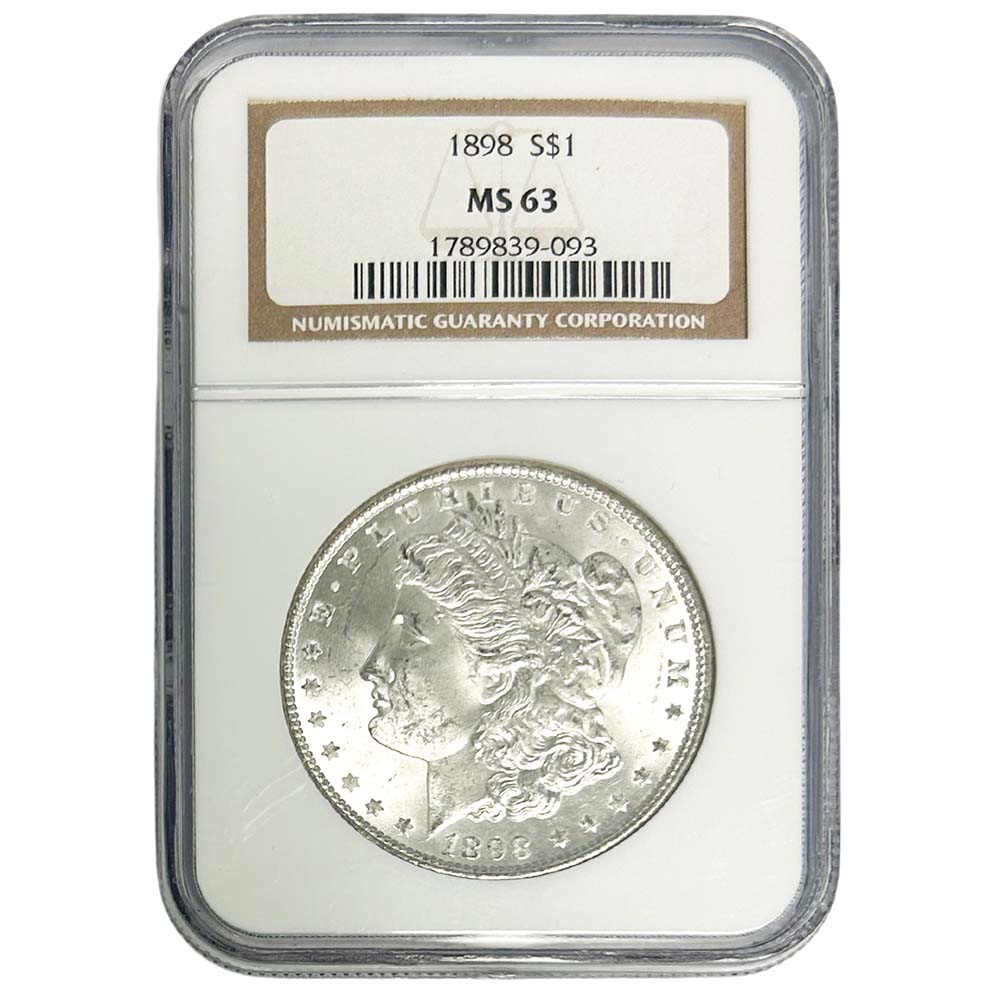 1898 Morgan Silver Dollar NGC MS63 Thumbnail