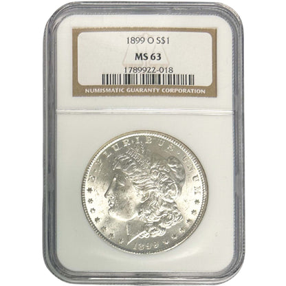 1899 O Morgan Silver Dollar PCGS MS63 ZOOM