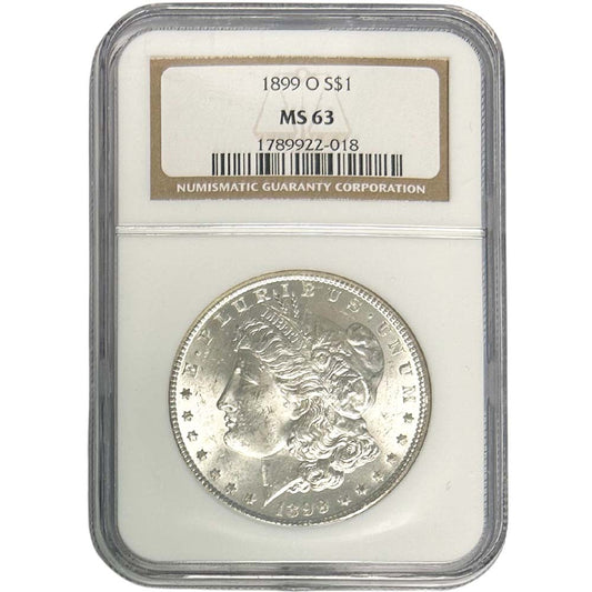 1899 O Morgan Silver Dollar PCGS MS63 Thumbnail 