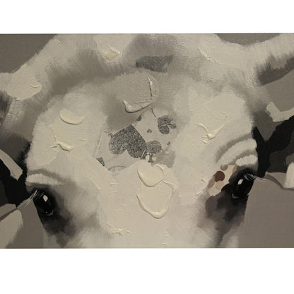 Original Acrylic of Cow Portrait Eyes