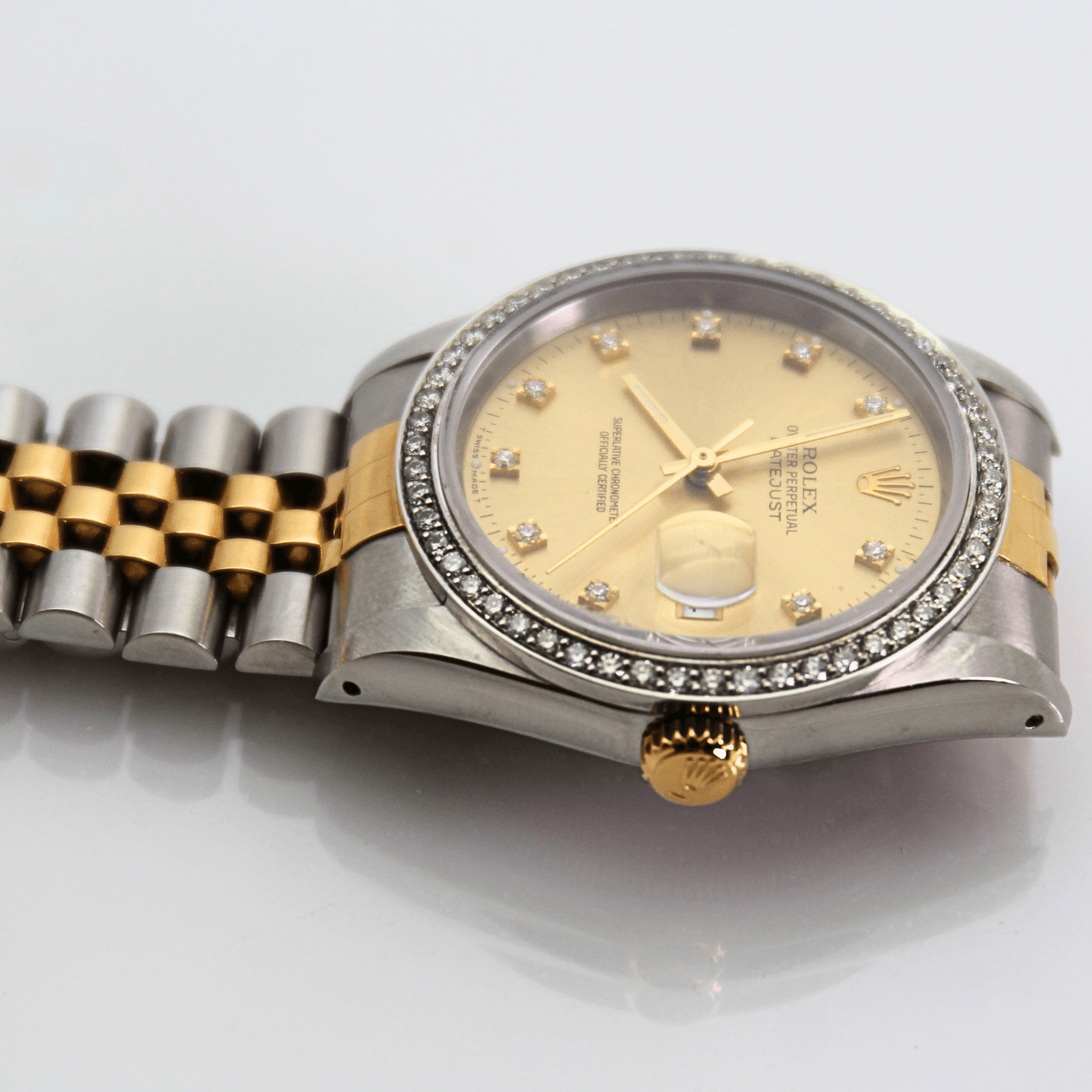 1993 Rolex Datejust Two Tone Watch Glass