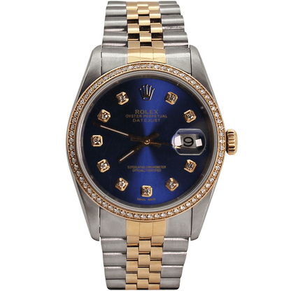 1995 Rolex Datejust 2 Tone Wristwatch Gold & Silver Pawn Shop