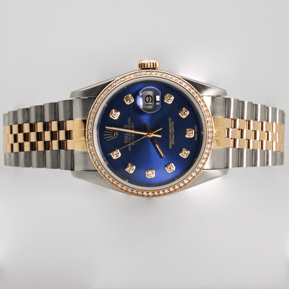 1995 Rolex Datejust 2 Tone Wristwatch Gold & Silver Pawn Shop