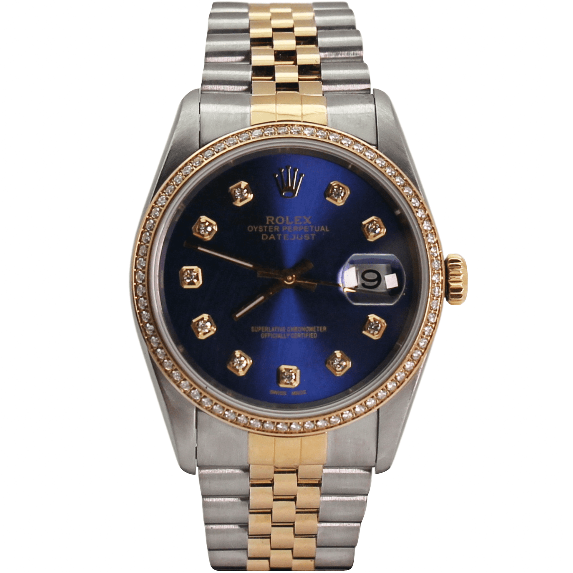 1995 Rolex Datejust 2 Tone Wristwatch Gold & Silver Pawn Shop