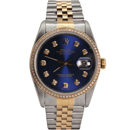 1995 Rolex Datejust 2 Tone Wristwatch Gold & Silver Pawn Shop