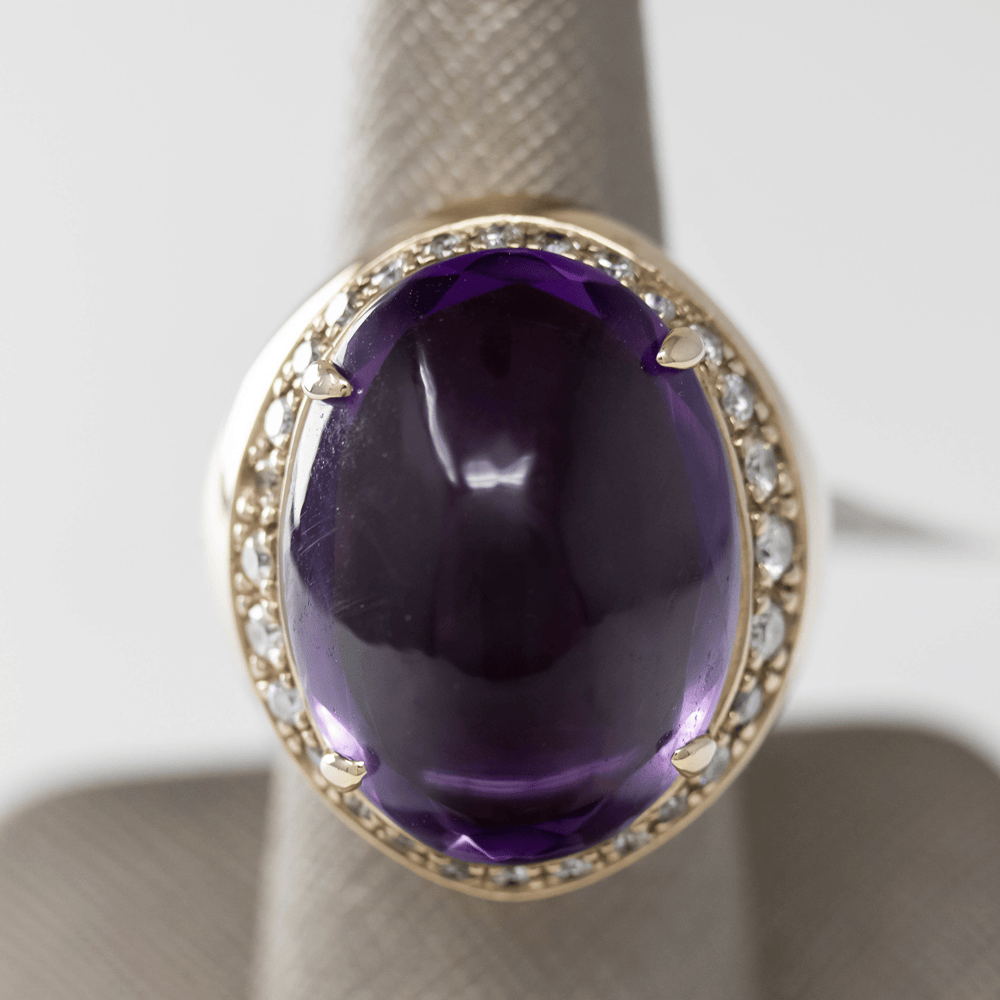 10K Amethyst Ring Gold & Silver Pawn Shop