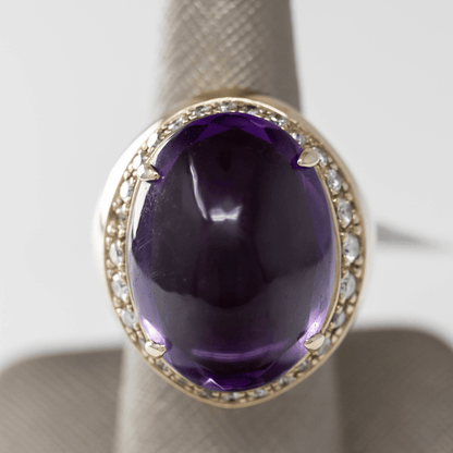 10K Amethyst Ring Gold & Silver Pawn Shop