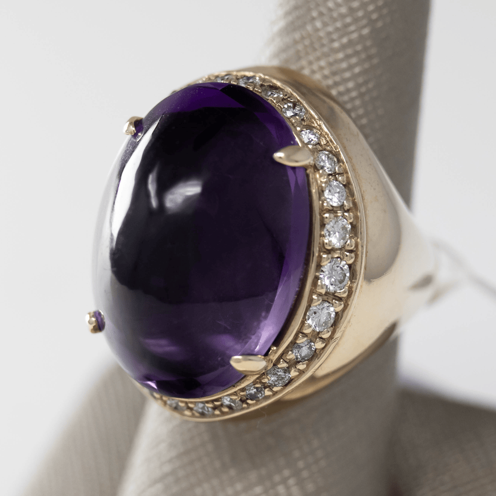 10K Amethyst Ring Gold & Silver Pawn Shop