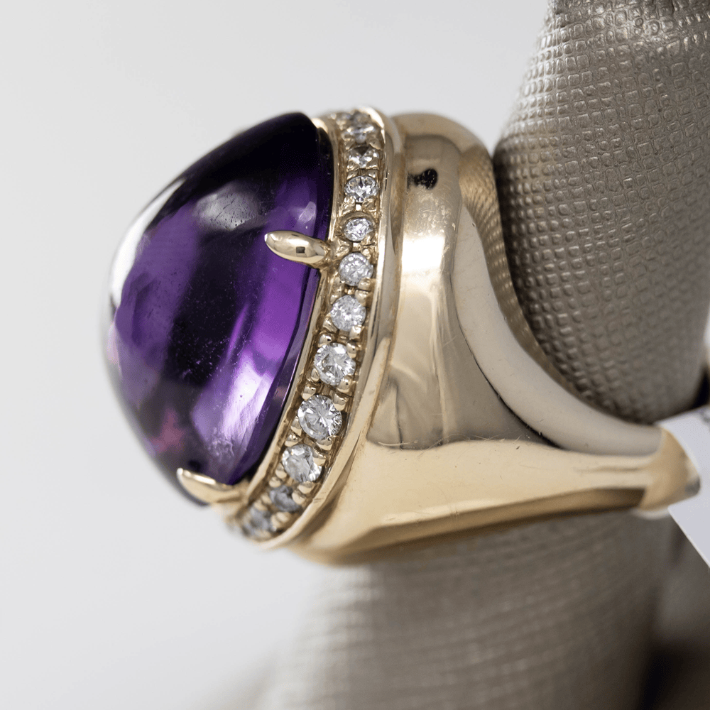 10K Amethyst Ring Gold & Silver Pawn Shop