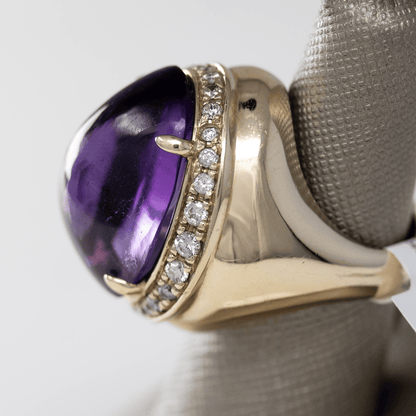 10K Amethyst Ring Gold & Silver Pawn Shop