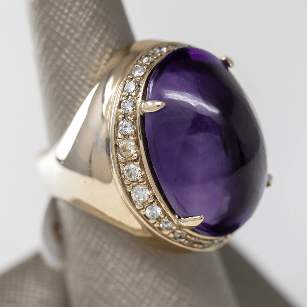 10K Amethyst Ring Gold & Silver Pawn Shop