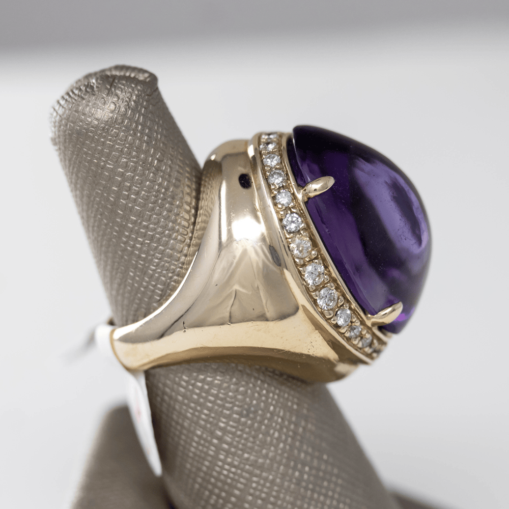 10K Amethyst Ring Gold & Silver Pawn Shop