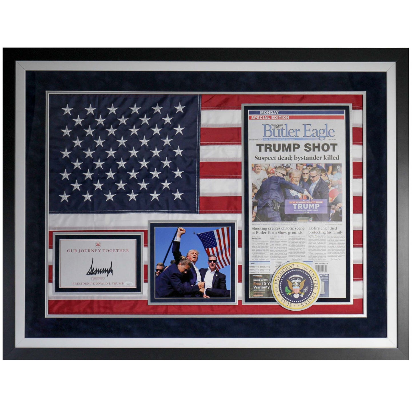 Donald Trump Signed Memorabilia Frame