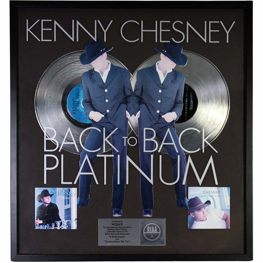 Kenny Chesney BTB Platinum Record Memorabilia Thumbnail