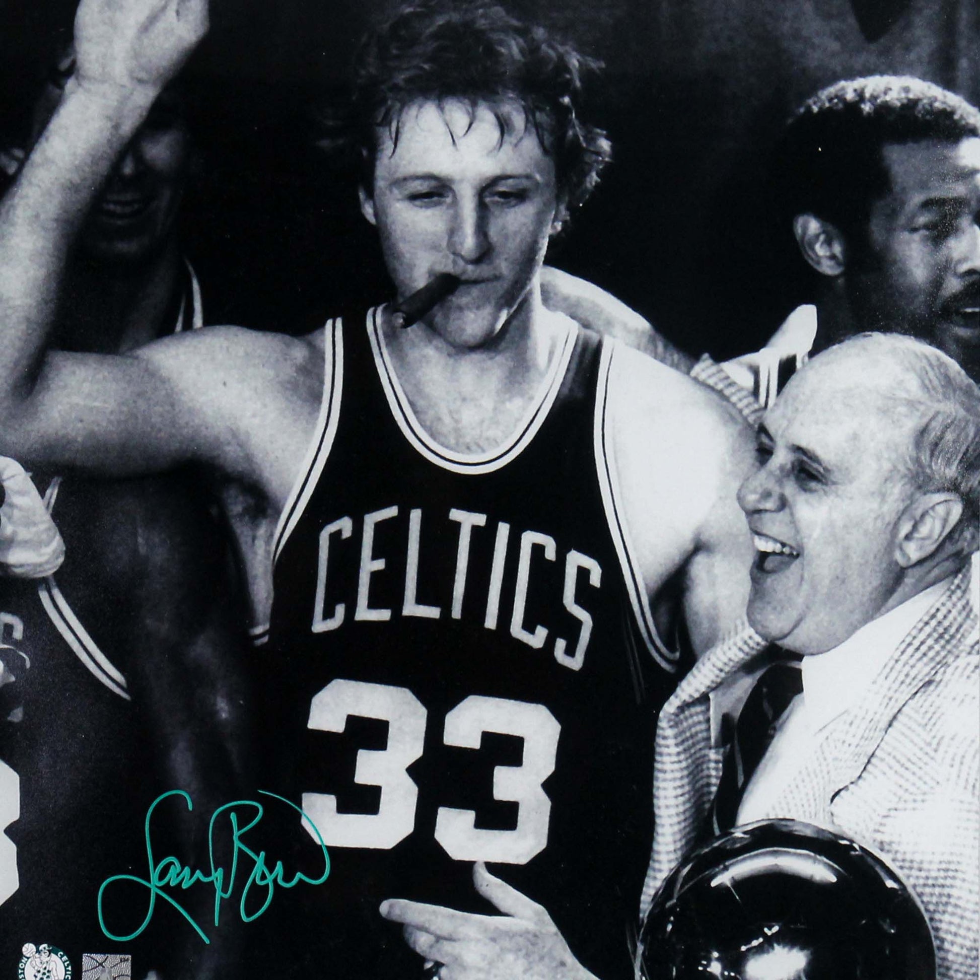 Larry Bird Signed Celtics Photo Autograph