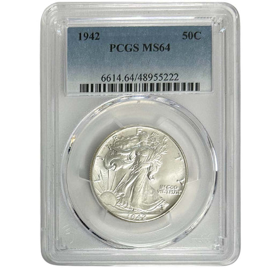 1942 Walking Liberty Half Dollar PCGS MS64 Thumbnail