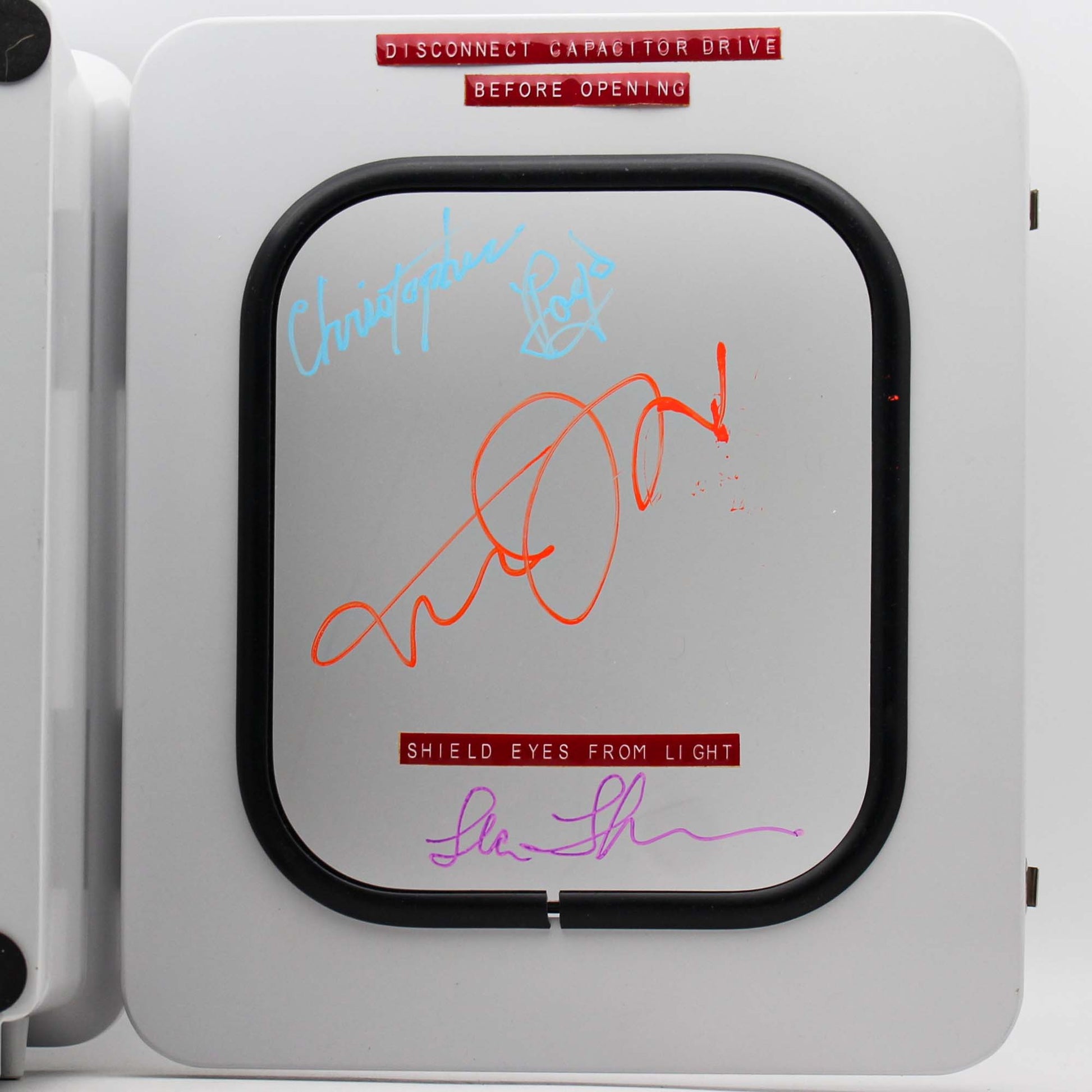 Signed Back To The Future "Flux Capacitor" Close View