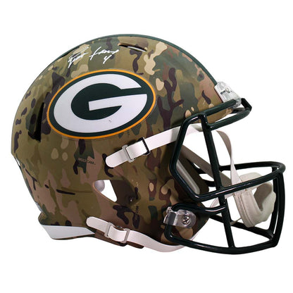 Brett Favre Packers Camo Signed Mini Helmet RADTKE Sports Front