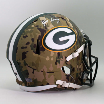 Brett Favre Packers Camo Signed Mini Helmet RADTKE Sports Angle