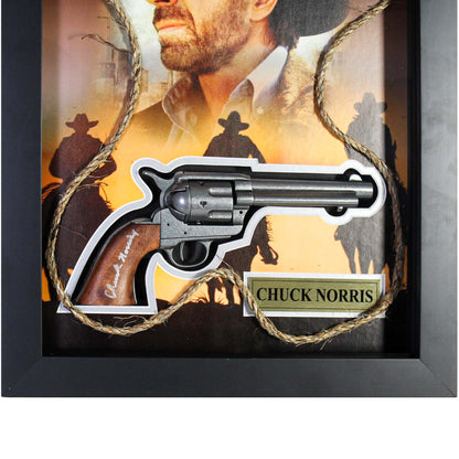 Chuck Norris Signed Replica Pistol Memorabilia Close View