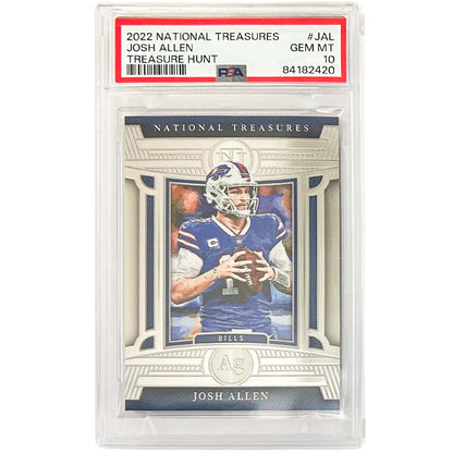 2022 National Treasures Josh Allen Treasure Hunt Card Graded PSA Gem MT 10 Thumbnail