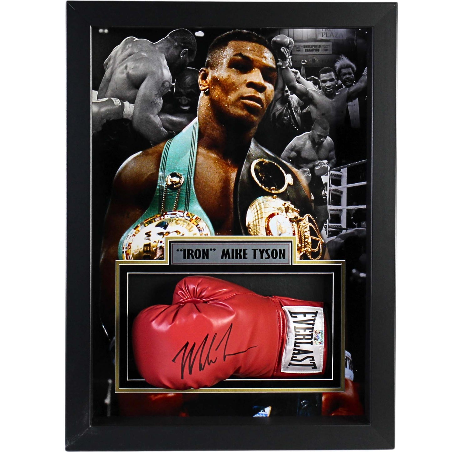 Mike Tyson Signed Glove Memorabilia Frame