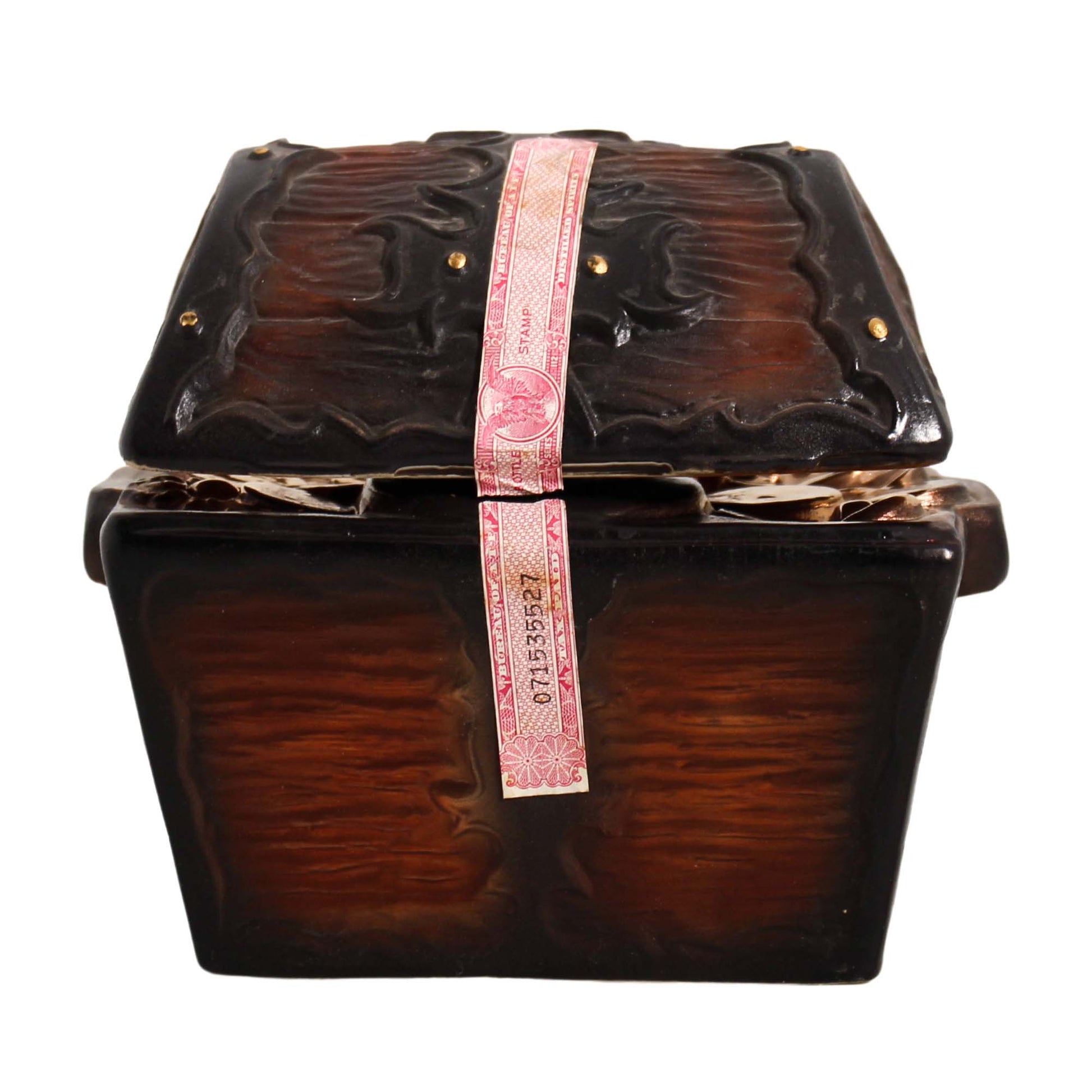 Jim Beam Treasure Chest Decanter Back 