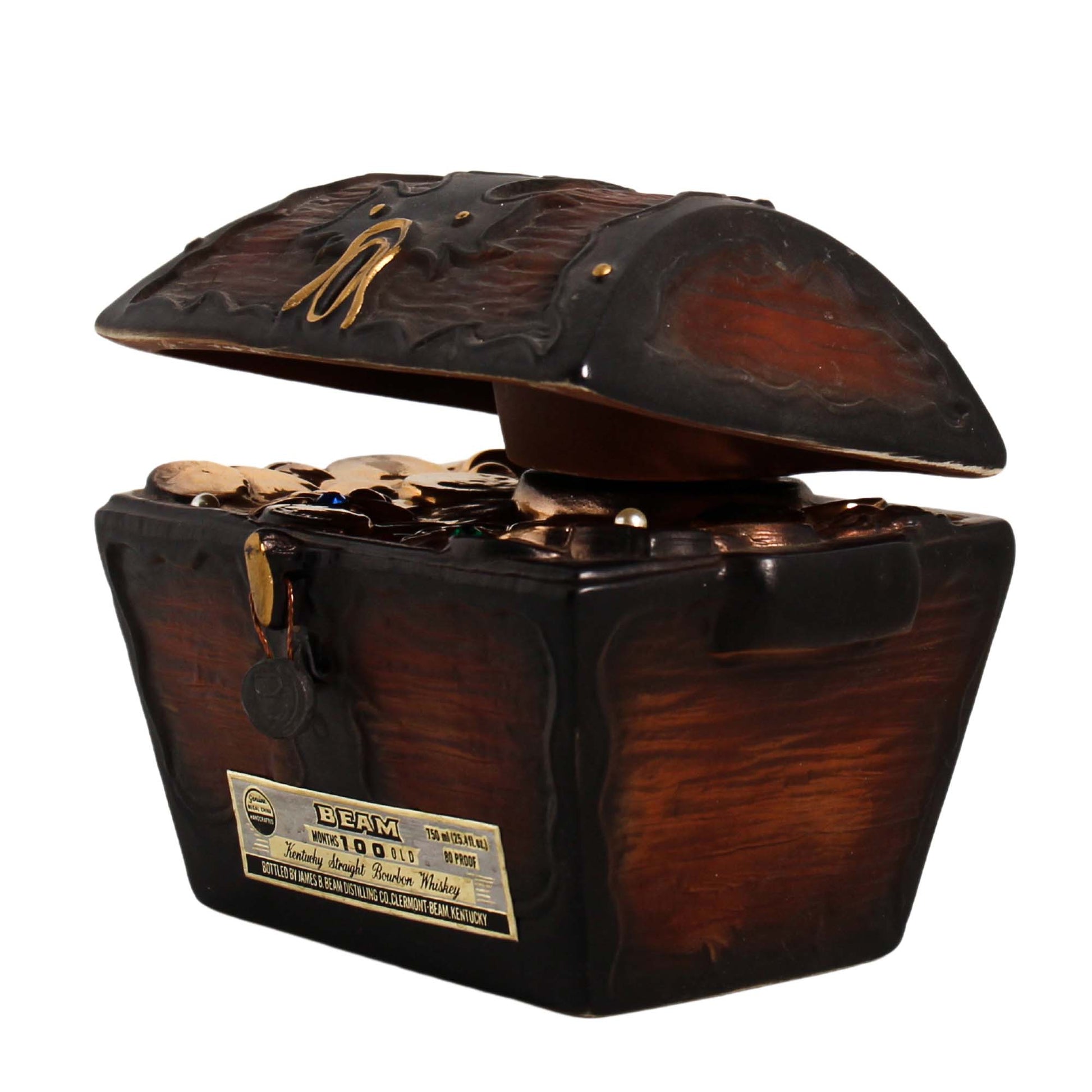 Jim Beam Treasure Chest Decanter Angle